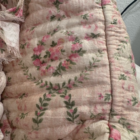 LoveShackFancy Shelby weekender rose hemp bag NWT - Picture 8 of 9